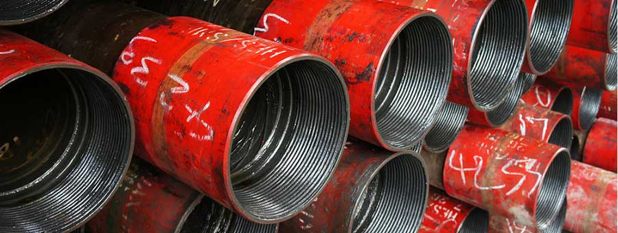 Production casing strapped